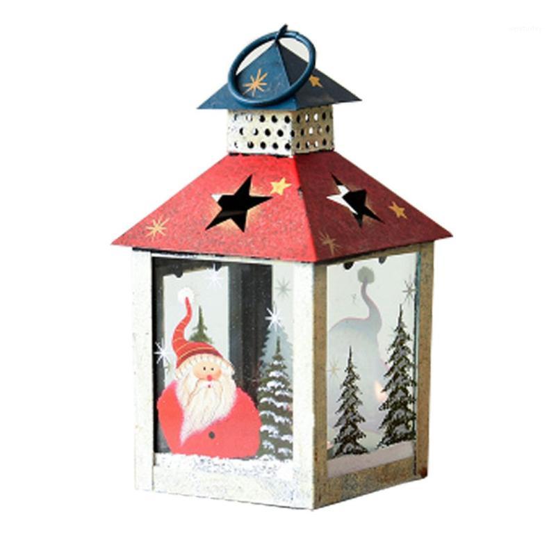 

Christmas Glass Chimney Candlelight Dinner European-style Antique Iron Art Windproof Candle Table Wedding Decoration1