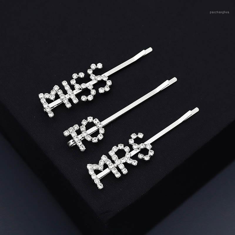 

Simple English Letters Hairpins Clips Crystal Barrettes For Women Girls Daily Hair Jewelry Bride Wedding Styling FORSEVEN, Golden;silver
