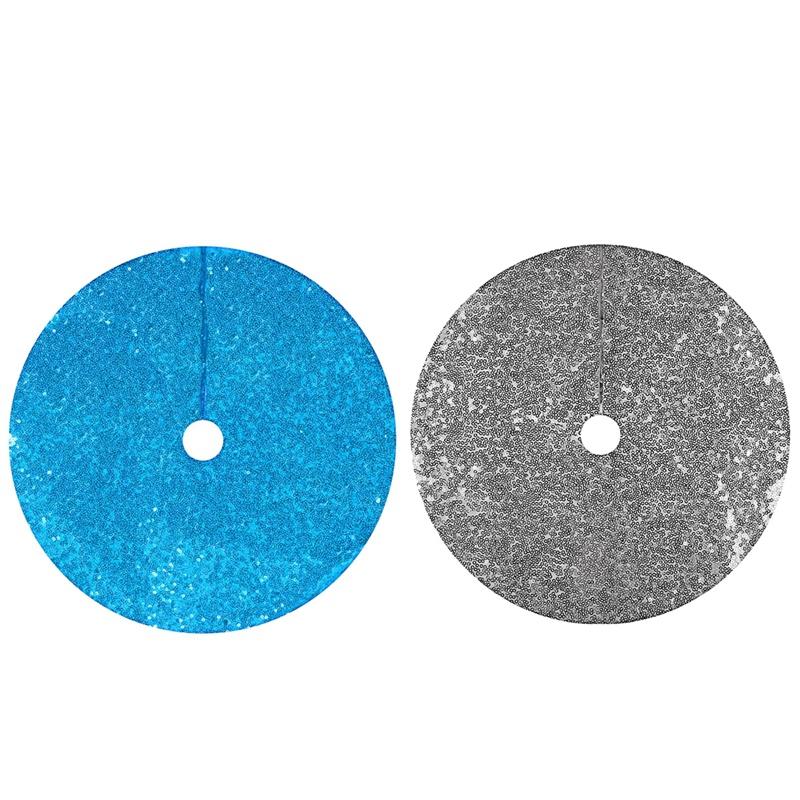 

Christmas Tree Skirt 48 Inch Sequin Xmas Tree Mat For Wedding Party And Performance