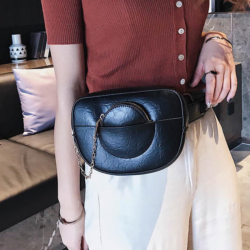 

Luxury Woman Crossbody Chest Bag Fanny pack Fashion Leather Waist Belt Bags Female Chain Phone Pack And Purse Shoulder Waist Bag1, Sky blue