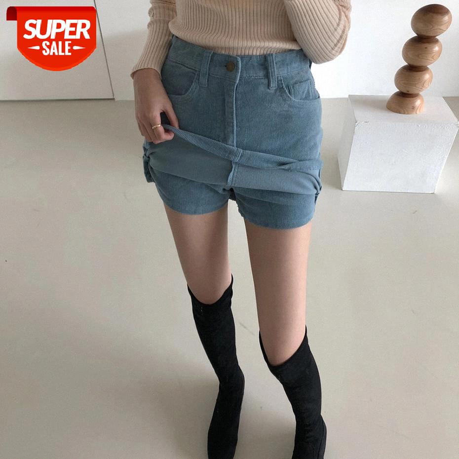 

QoerliN Vintage Bodycon Skirts Chic Corduroy 2020 New Mini Skirts Womens Sexy Split Saia Black Clubwear High Waist Pencil #Eb1p, White;black