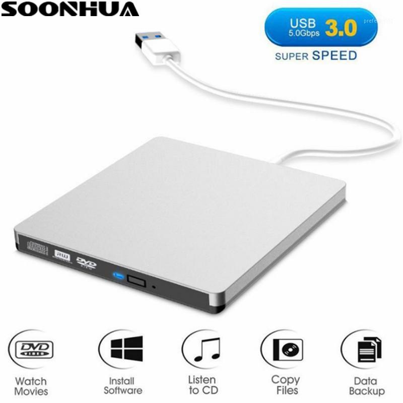 

SOONHUA USB 3.0 DVD Drive Ultra Slim External Drives USB Interface DVD CD Player Drive CD Recorder for Computer Laptop PC1