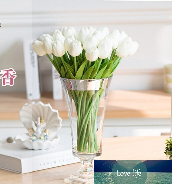 

Wholesale White Artificial Flower High Quality Real Touch PU Tulip Desktop Wedding Home Decoration Gift Multi-color Party Decor
