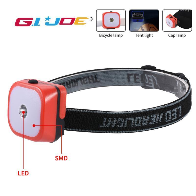 

GIJOE multifunction led headlight plastic head lamp waterproof use 3* battery bicycle light camping light with hook clip1