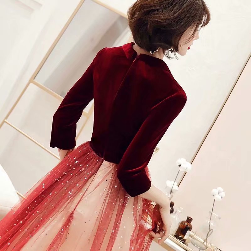 

2021 New *new Style Dressed Night Decont Chato*1087*in v From Three-quarter Tule to Cloth* A1JZ evening, Same as images