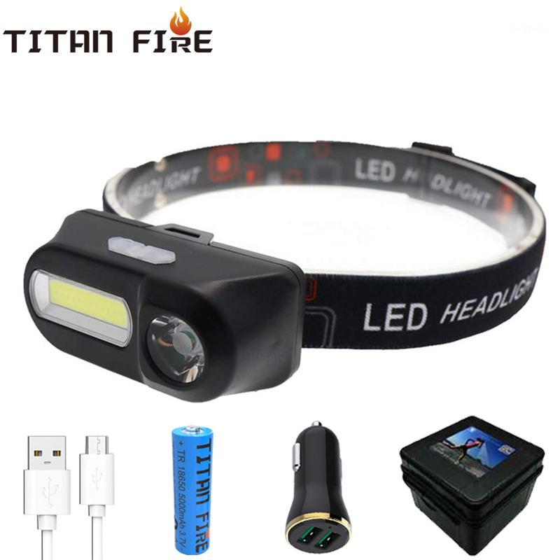 

Dropshipping LED Rechargeable Portable Mini XPE+COB LED Headlamp USB Charging Headlight Rotatable Fishing Camping1