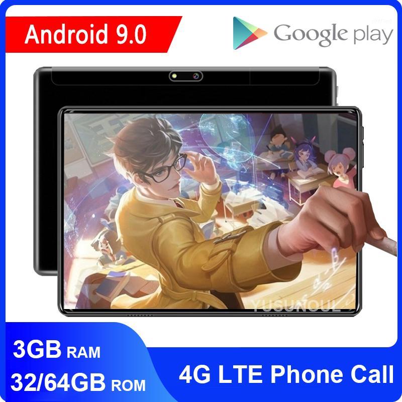 

4G LTE Phone Call Dual Cameras 2+8MP FHD 10 inch Tablet Android 9.0 8 Cores 1920*1200 IPS Tablet PC Type-C Charge WIFI GPS+Gifts1, Black