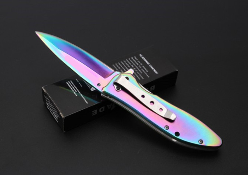 

wholesaler Benchmade BrowningDA76-1 Flipper Titanium Pocket Folding Knife 440C 57HRC Tactical Camping gear Hunting Survival Knives EDC tool