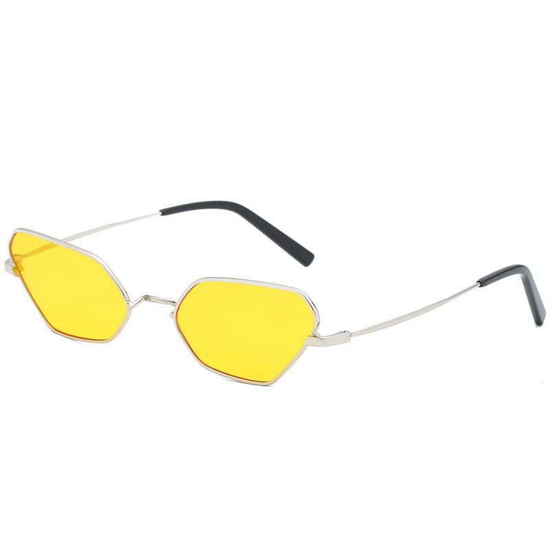 

Sunglasses Polygon Thin Legs Alloy Small Frame For Man And Women Classic Vintage Light Weight Transparent Metal Sun Glasses