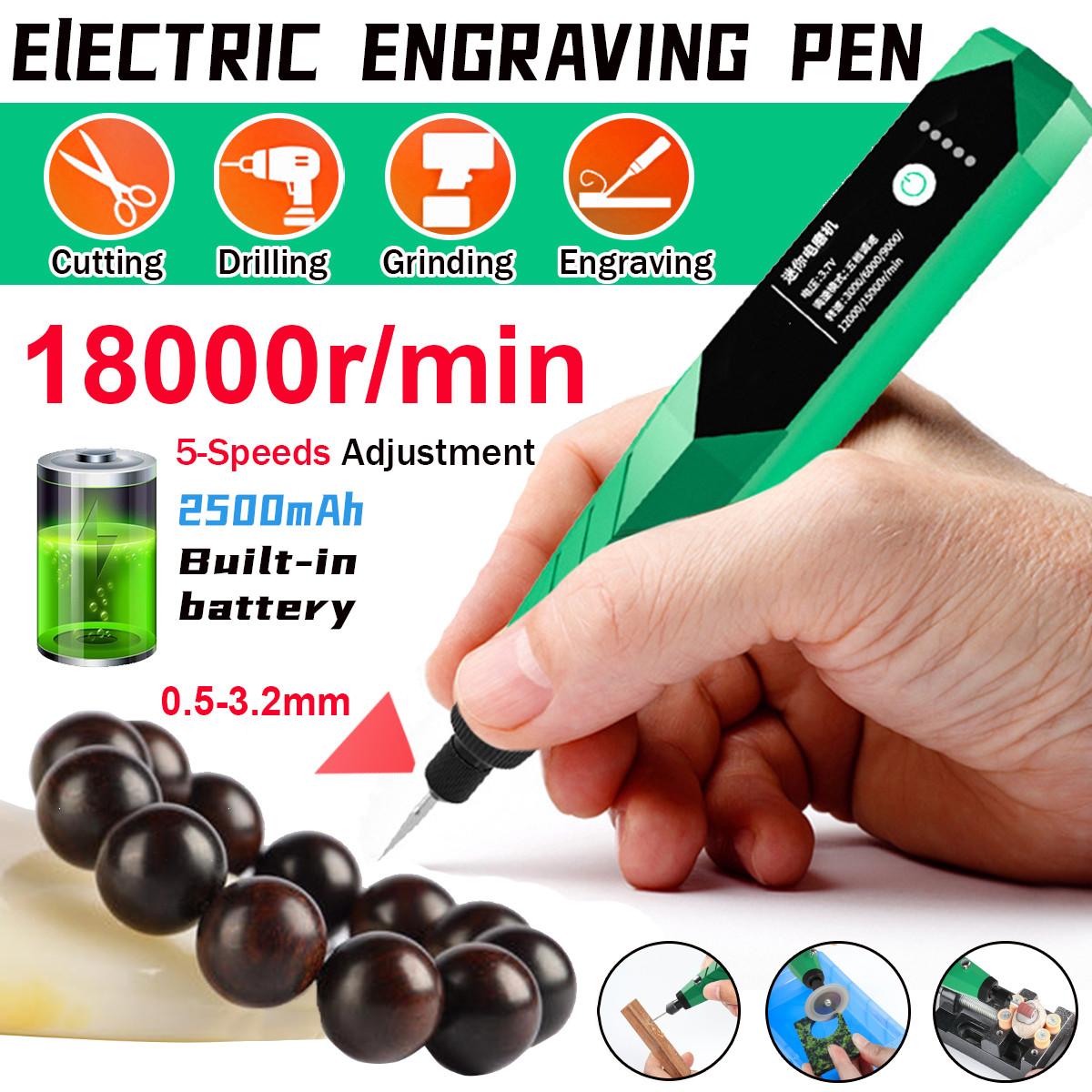 

Variable Speed mini Electric Drill Grinder Set Engraving Pen 18V Rechargeable Rotary Tools Kit Polishing Carving Machine Green