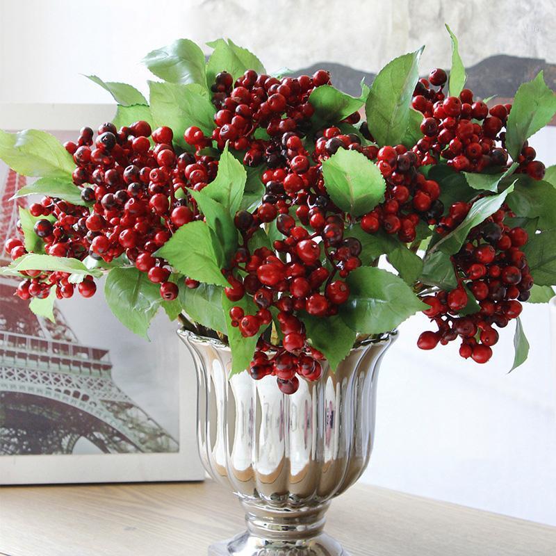 

Valentine's Day Gift Artificial berry simulation fruit small fake plant wedding decoration for home hotel party table accessory1, Green