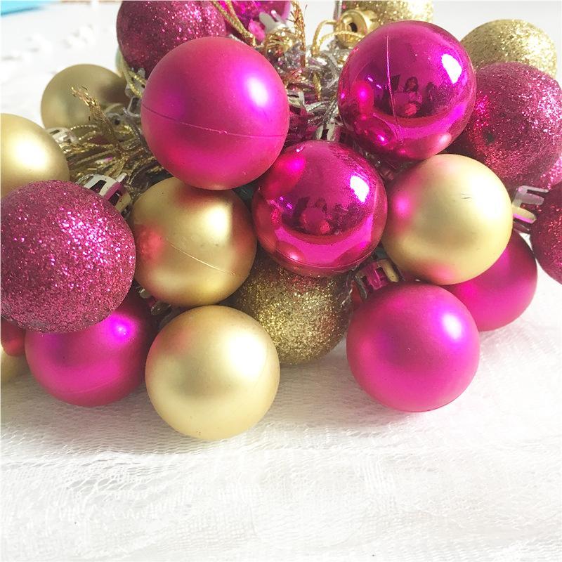 

Newest 24Pcs 30mm new year Christmas Xmas Tree Ball Bauble Hanging Party Wedding party DIY Decoration 9z HH1811