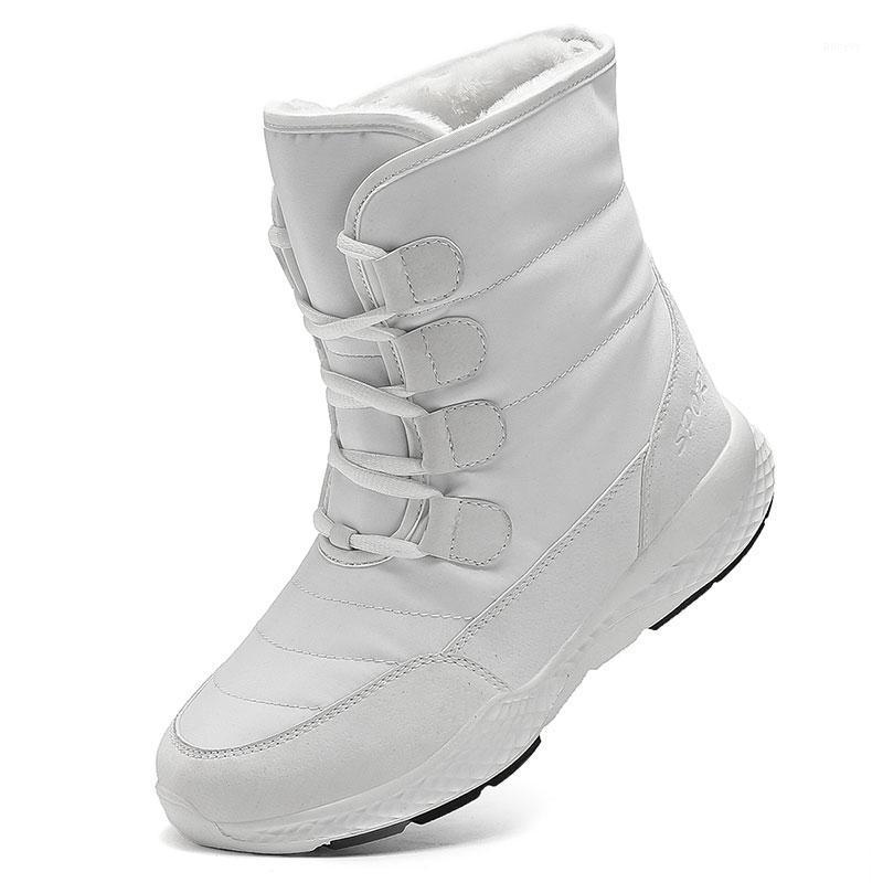 

Women Boots Winter White Snow Boot Short Style Water-resistance Upper Non-slip Quality Plush Black Botas Mujer Invierno1