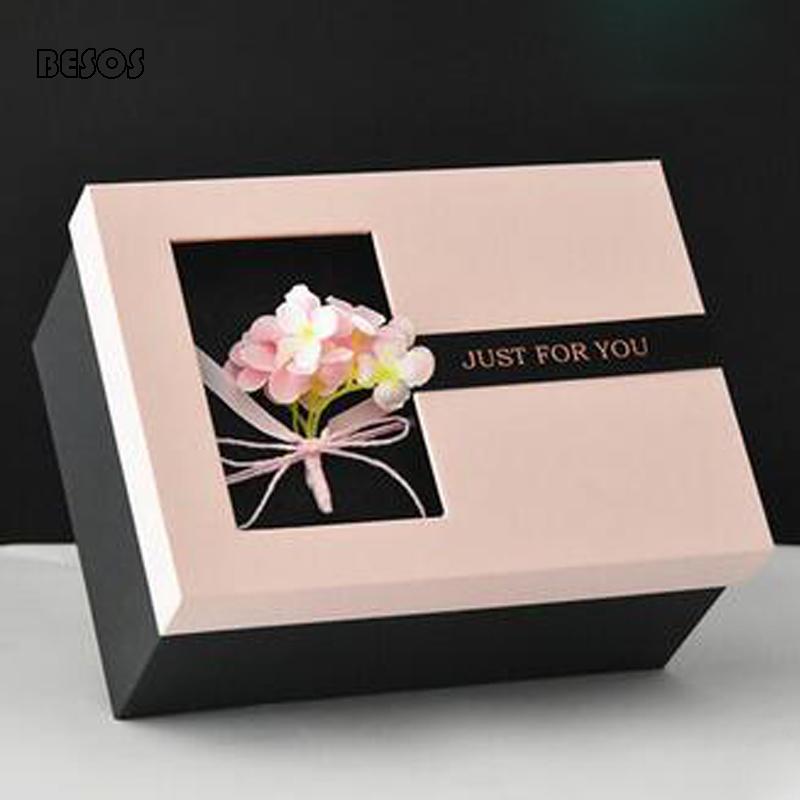 

Fresh And Elegant Rice White Pink With Dry Flower Pattern Wedding Thanksgiving Day Teacher's Day Scarf Perfume Gift Box B094D