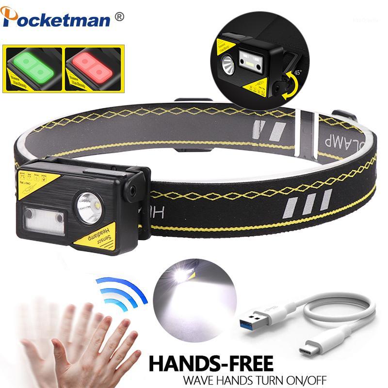 

8000Lm Powerfull Headlamp Rechargeable LED Headlight Body Motion Sensor Head Camping Torch Light Lamp With USB1