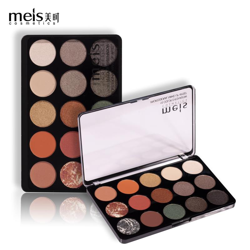 

Meis Brand Natural Shimmer Eye Shadow Palette Matte Eyeshadow Pigment Metallic Powder Waterproof Radiant Eyeshadow Makeup 1508A