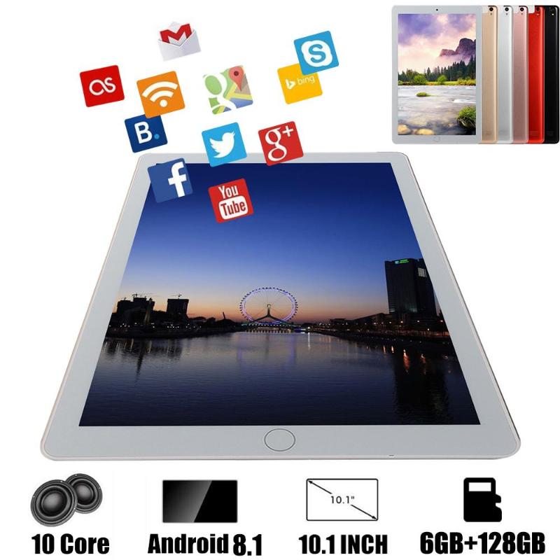 

2020 New Arrival 4G LTE Tablets 10.1 inch 6G+128GB Android 9.0 Tablet Pc CE Brand Google Play Dual SIM Card GPS WiFi Bluetooth, Black