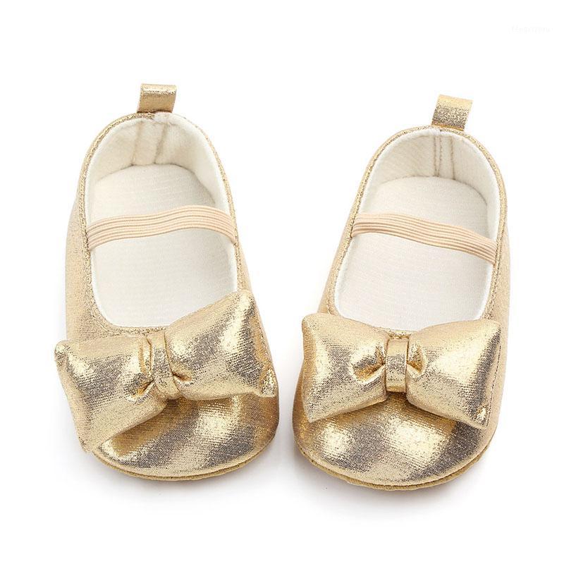 

2020 New born Cute Princess Baby Girls Soft Crib Shoes Moccasin Prewalker Soft Sole Bowknot Shoes bebek ayakkabi -18M1