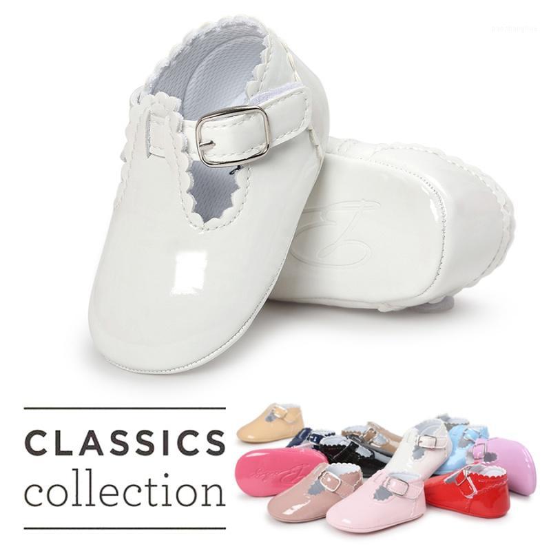

Baby Girl Summer Autumn PU Solid Color Princess Baby Shoes Anti-slip Crib Shoes Prewalker1, As picture