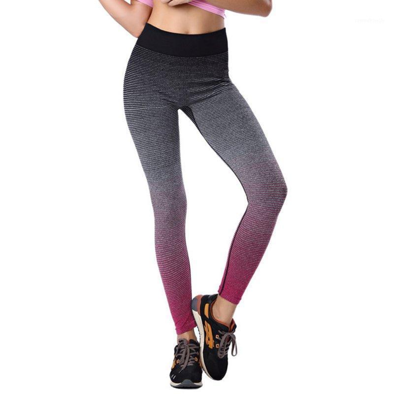 

Women Sports Tight Gradient color Leggings Fitness Yoga Sports Leggings Women Running Pants Tights 20201, Orange