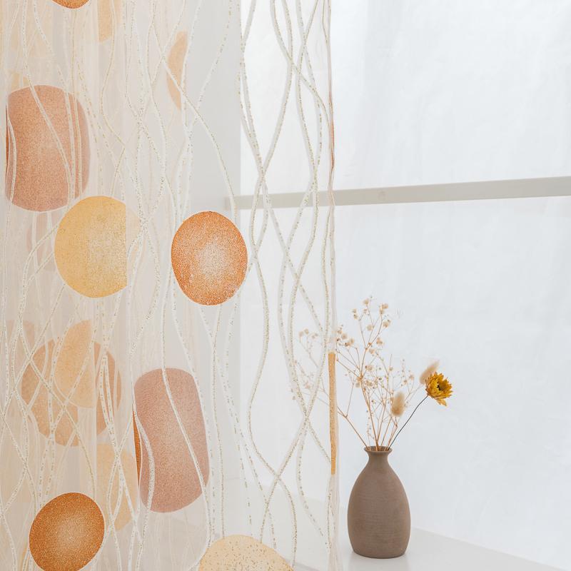 

Europe Tulle on The Window Curtain Custom-made Luxury Blackout Curtains for Living Room Curtains for Bedroom Modern Curve Galaxy1, Light brown