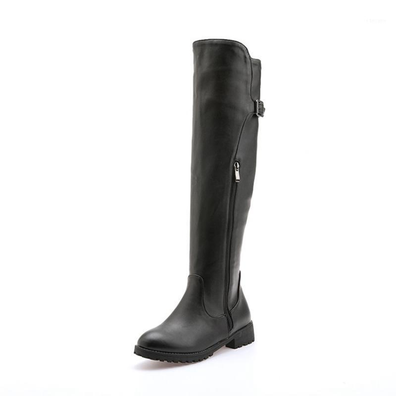 

BLXQPYT Fashion Ladies Big Size 33-50 Woman Mujer knee high Boots Sexy High Heels thigh boots Women Shoes Pumps H-8-121, Black