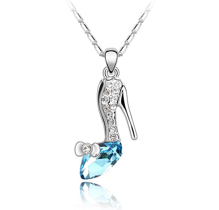

shoes Pendant Necklace Jewelry Lover girl gifts dropshipping quality women accessories party Austrian crystal High heel