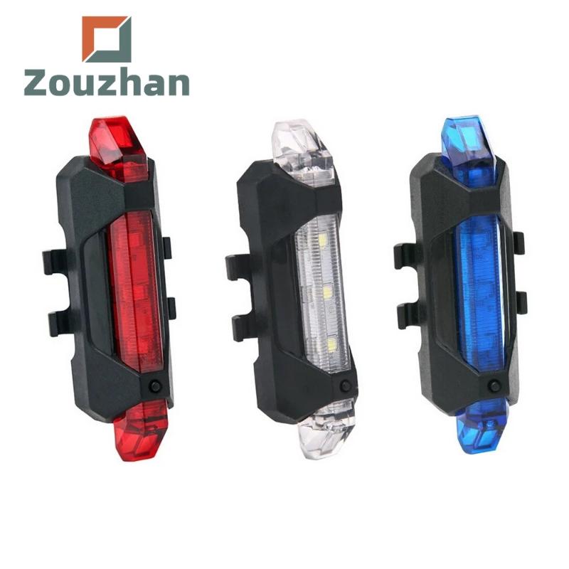 

ZOUZHAN New convenient bicycle light led cycling warning equipment USB charging mountain bike accessories bicycle tail light