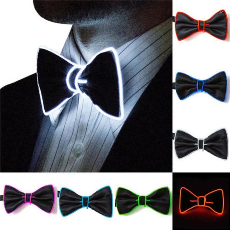 

LED Light Up Mens Bow Tie Necktie Luminous Flashing For Dance Party Christmas Evening Party Decoration1