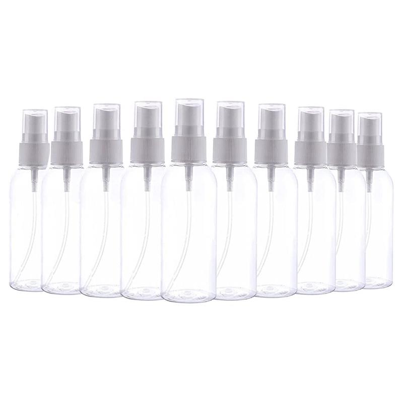 

10Pcs Plastic Clear Spray Bottles Refillable Bottles 80Ml Refillable Fine Mist Sprayer for Essential Oils Travel