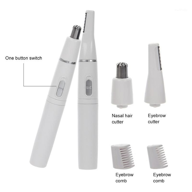 

White Nose Hair Trimmer for Men Women 2 in 1 Head Battery-Powered Water Resistant Wet/Dry for Nose Ear Hair Eyebrows Beard1