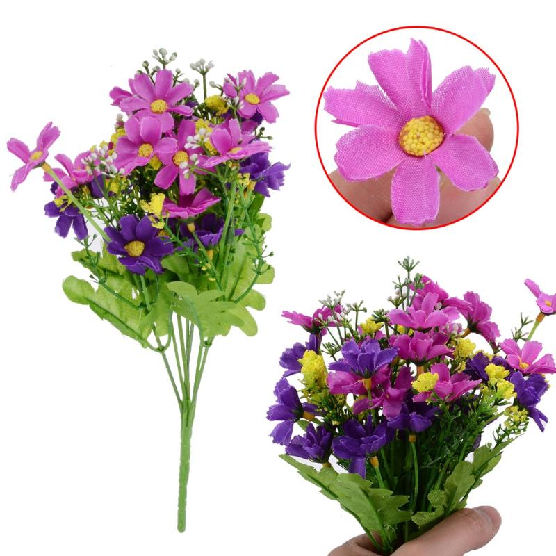 

1 set DIY Artifical Silk Fake Chrysanthemum 28 Heads Flower Bouquet For Home Wedding Decor Decoration, Pink