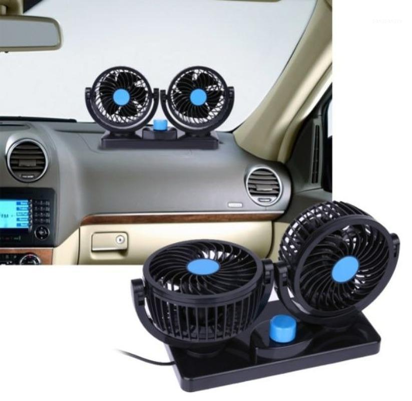 

12/24V Car Fan Ventilador Air Conditioning Auto Cooler Double 360 Rotatable1