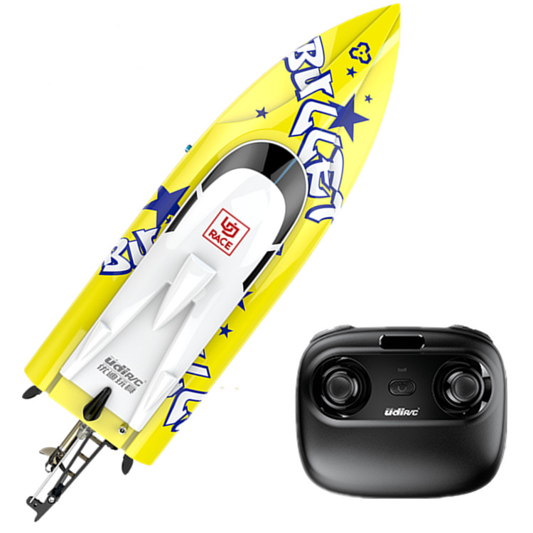 

2.4GHZ High Speed Racing Rechargeable Batteries UDI906 remote control boat RC Boat Racing Speed Boat Toy Gift for Kids, Yellow