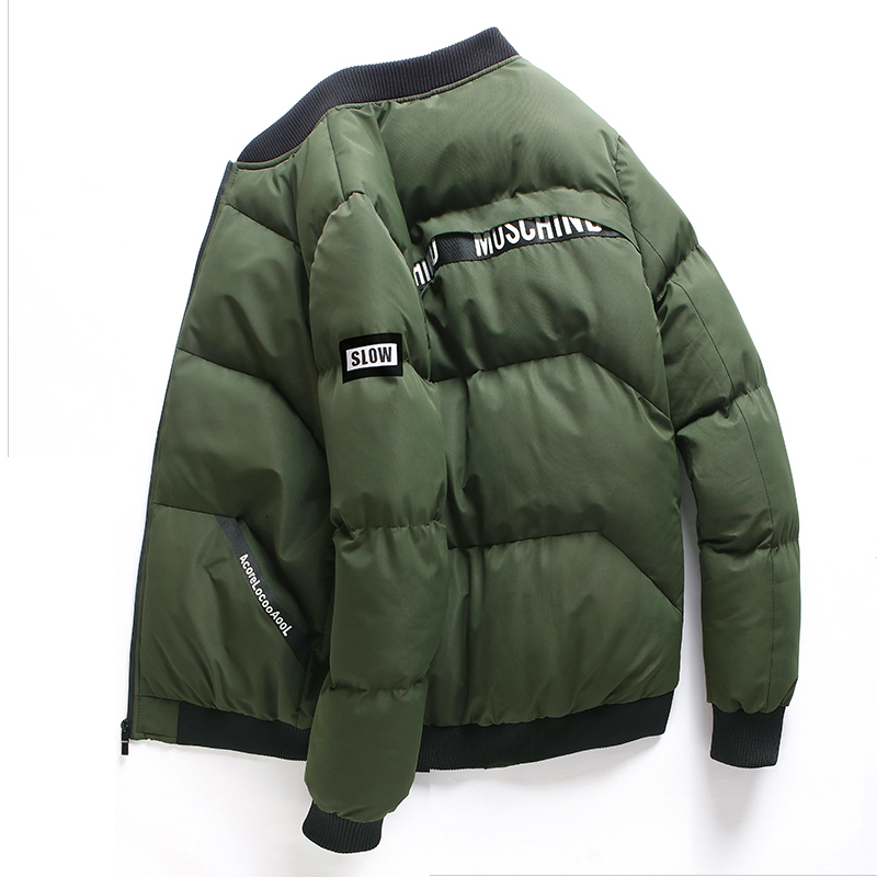 

2021new Men's Winter Jacket Thin Version Fashion Street Big Size Clothes 71wy, Green