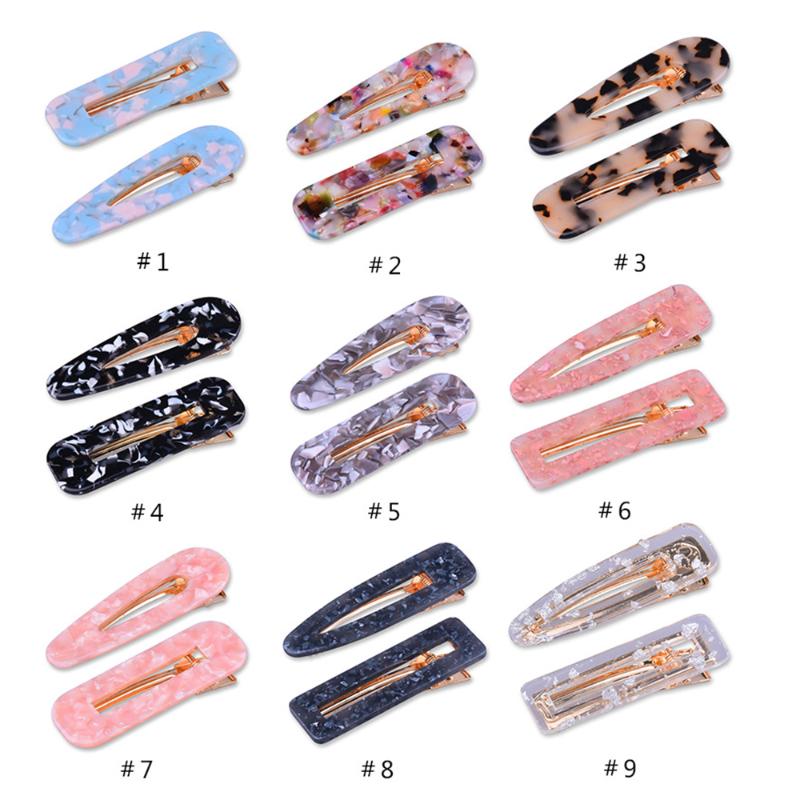 

Hair Clips & Barrettes Korea Fashion Acrylic Clip For Girls Hollow Waterdrop Rectangle Leopard Hairgrips Pins Women Barrette Accessories