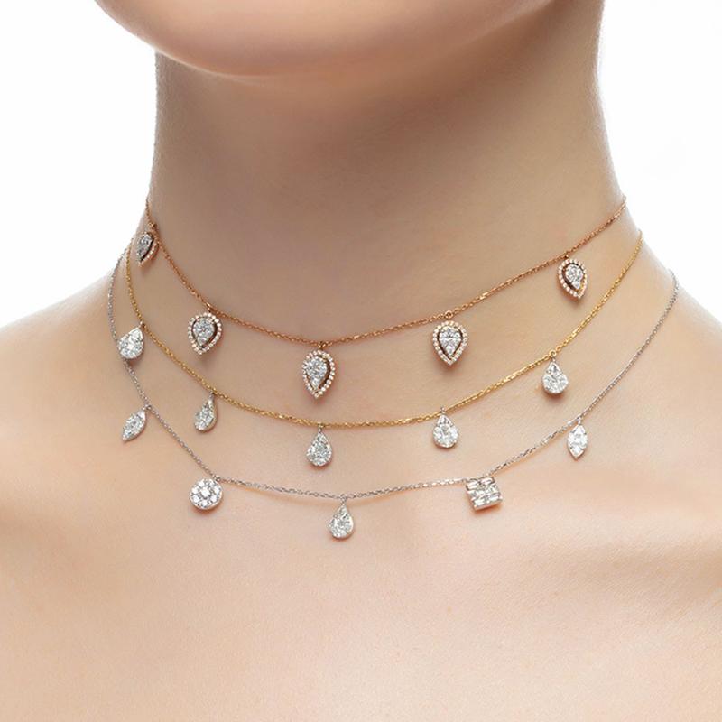 

Mother's Day Gift Trendy Dainty Initial Chokers Necklace Personalized Heart Stackable Necklaces for women girlfriend Wife gifts
