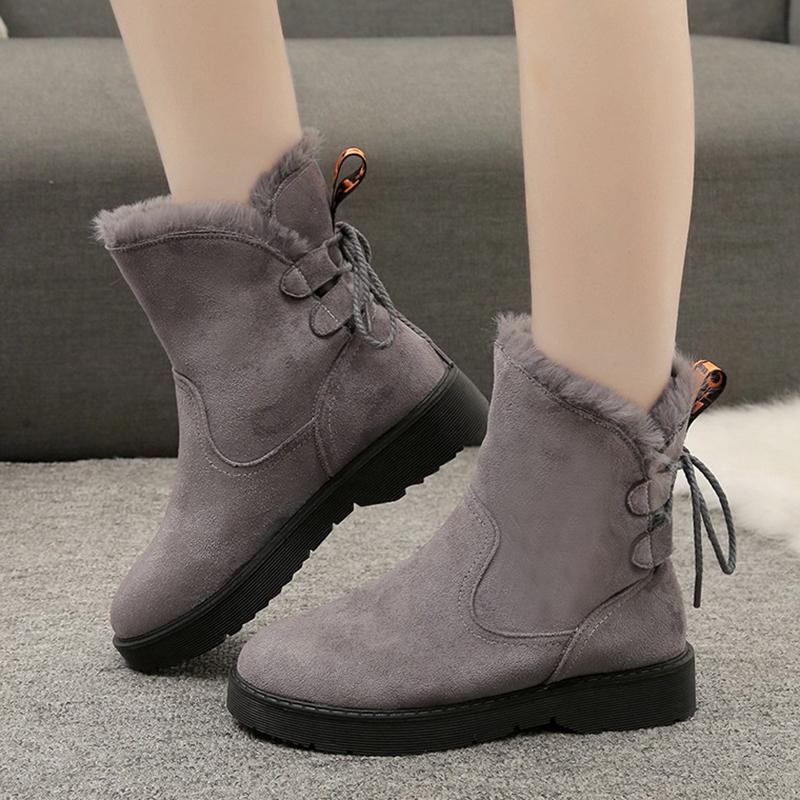 

Sooneeya New Coming Back Strap Design Women Boots Comfortable Fur Boots Women Shoes Casual Fashion All Match Winter Shoes Woman, Black