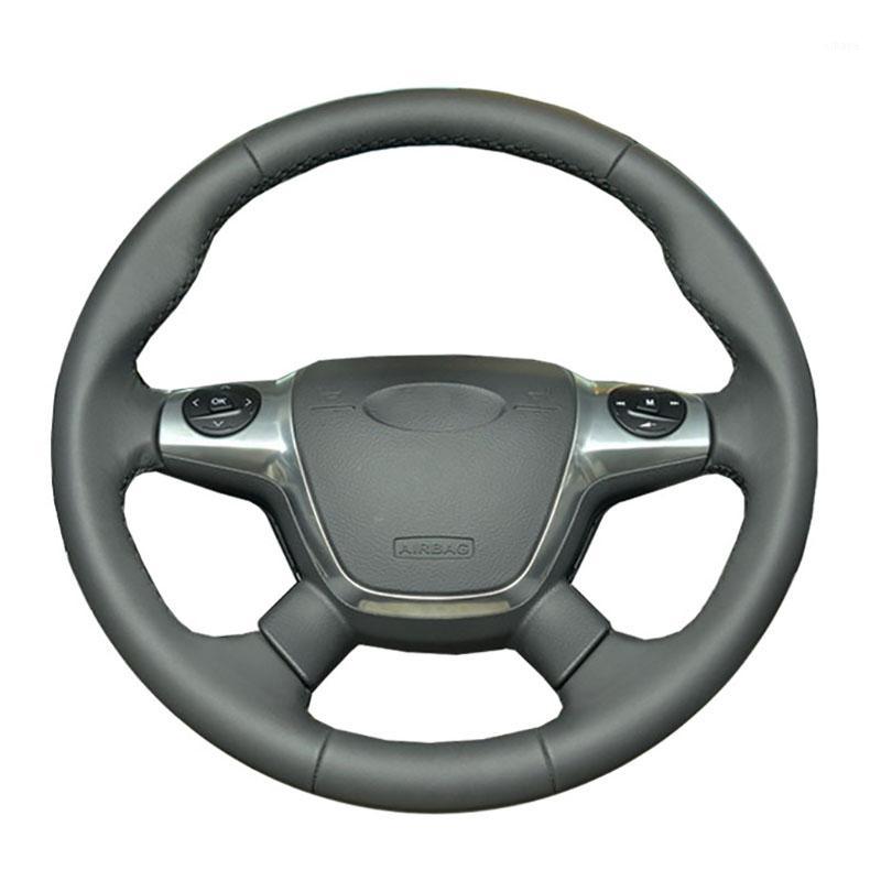 

DIY Genuine Leather Car Steering Wheel Cover For Focus 2 2005-2011 (3-Spoke)Focus 3 KUGA Escape / Protect Steering-wheel1