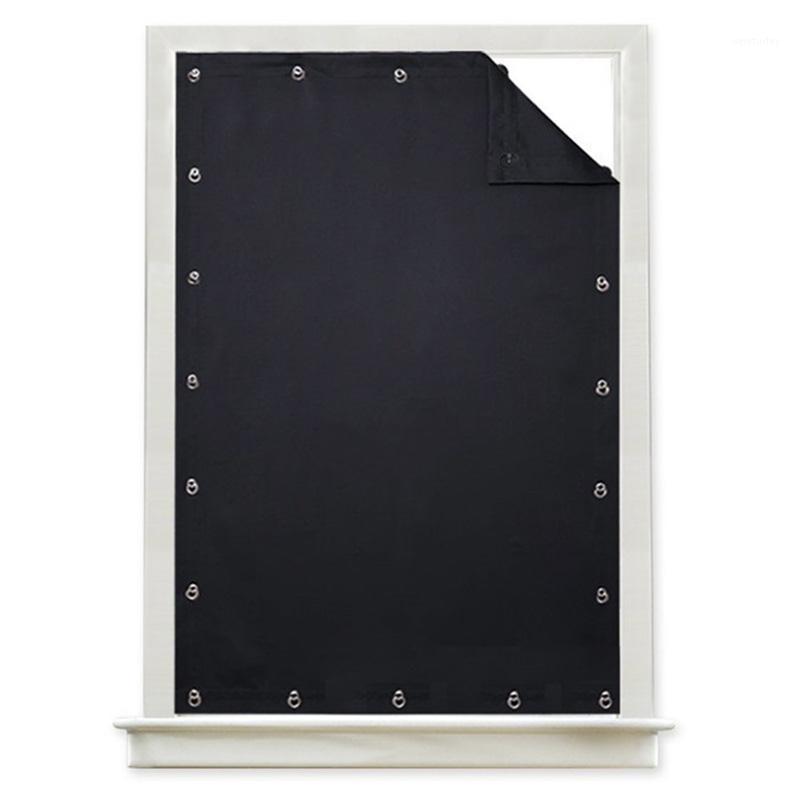 

Temporary Blackout Blind Curtain For Window Adjustable Sucker Shade Drape Thermal Insulated Noise Reducing Panels For Storage Ro1, Black