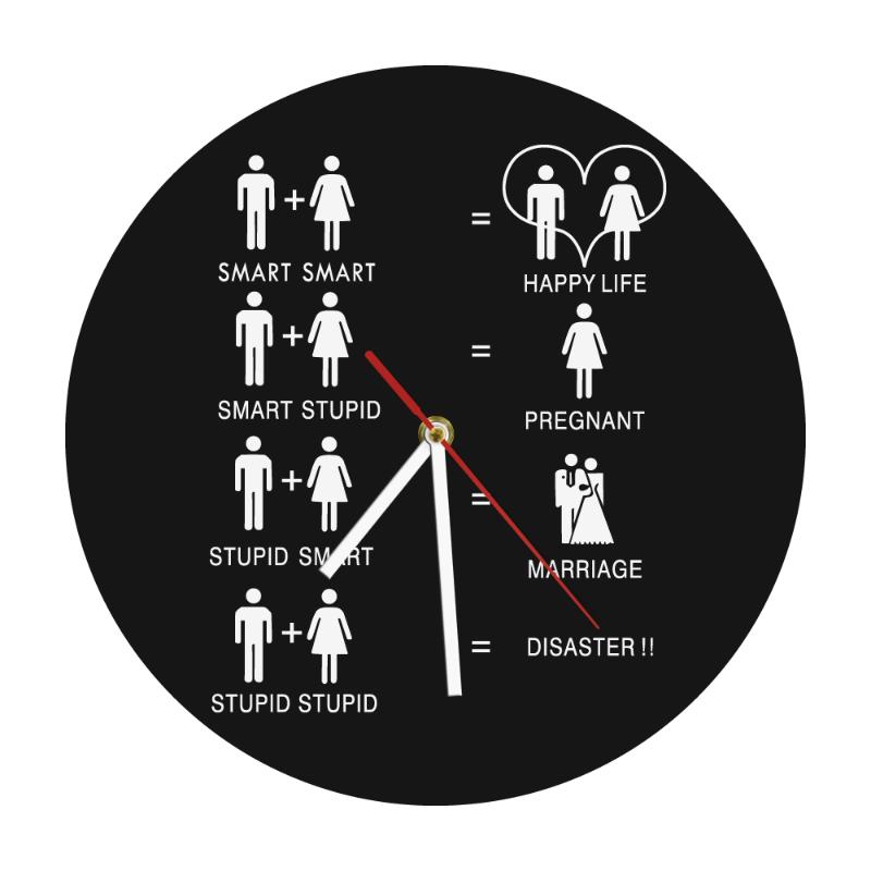 

End Result Of Dating Decorative Wall Clock Wicked Wedding Mantra Wall Decor Wicked Wedding Mantra Marriage Clock Couple Gift