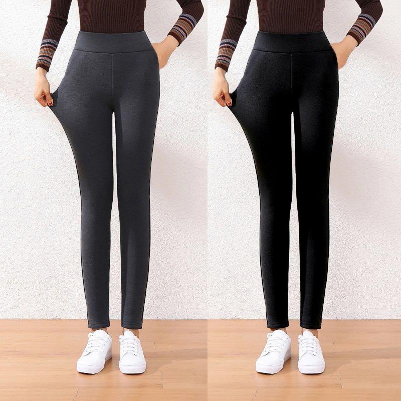 

Women Yoga Pants Thicks Leggings Winter Warm Female Sweatpants Fitness Yoga Pants Fashion Solid Color Sports Loog Trousers 1PC, Black