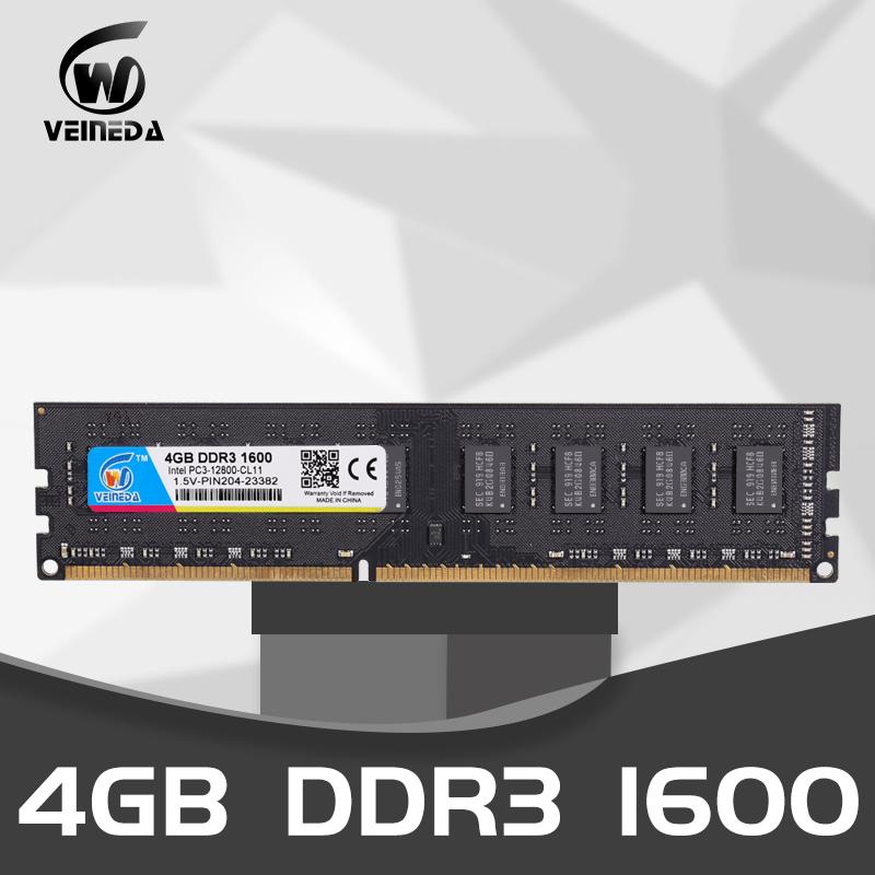

VEINEDA DDR3 4 GB 8 GB Memoria Ram DDR 3 1333 1600 For All or For some AMD Desktop PC3-12800 compatible 2 Brand New