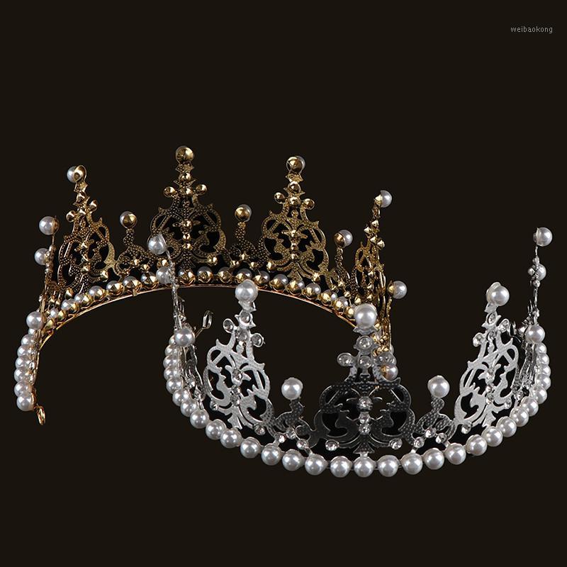 

Mini Crown Cake Topper Metal Pearl Cake Decora Sweet Party Decorations Happy Birthday Toppers Wedding&Engagement1