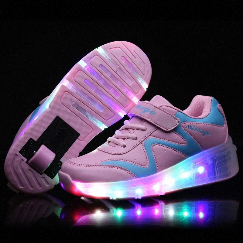 

New Children Roller Skate Shoes Pink Boys Girls 2020 LED Light Sneakers with Wheel Boy Girl Casual Shoe sneakers girls #WP6o