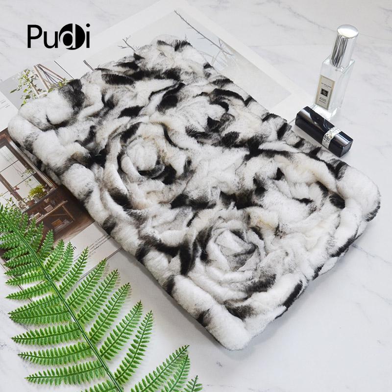 

Pudi women real fur shawl warp stole rings 2020 new natural fur shawls scarf rings 804