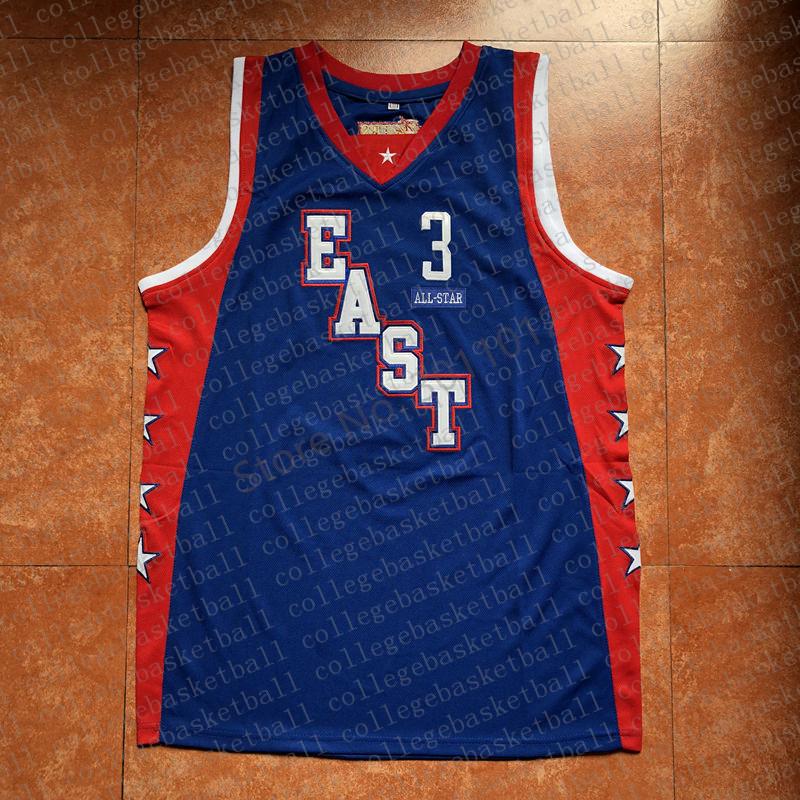 

New #3 Allen Iverson 2004 All Star Game Men's Basketball Jersey Personalized custom any name number XS-5XL, Black;blue