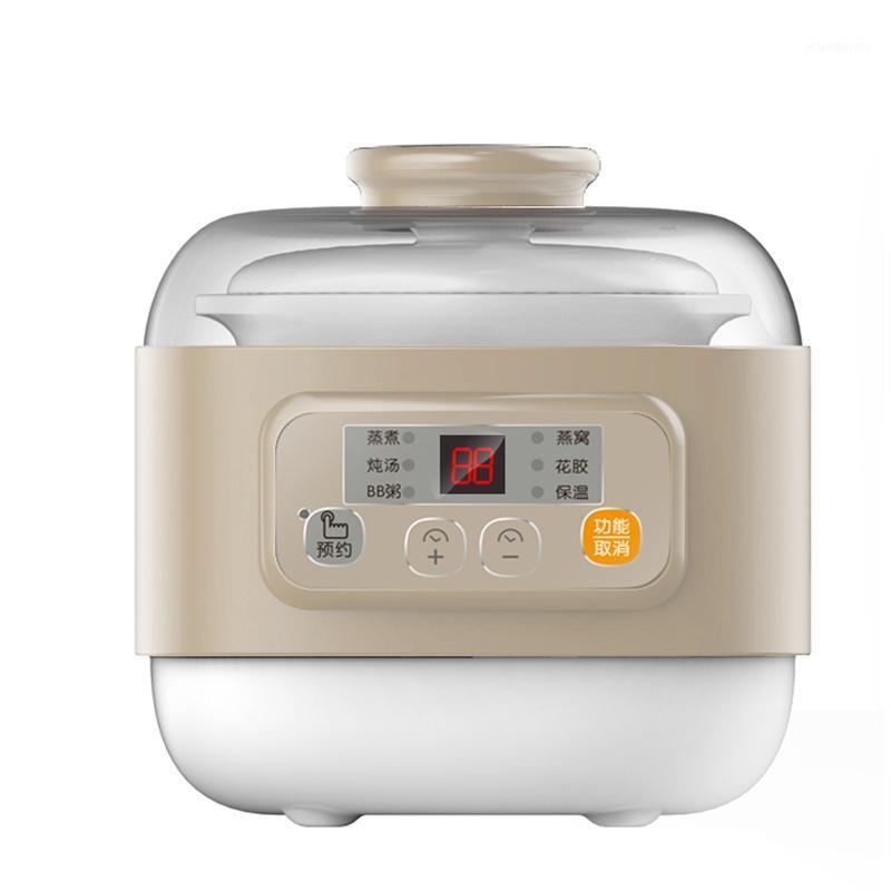 

DMWD 0.8L Mini Electric Cooker 220V Ceramic Soup Pot Isolate Water Stew Egg Boiler Steamer Heat Preservation 9.5H Setting1