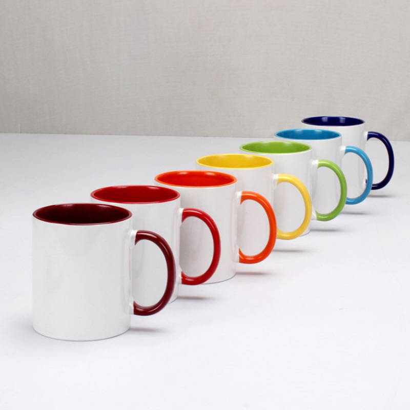 

Sea 11oz Ceramic Heat Transfer Mug 320ml Blank Sublimation Coffee Mug Diy White Thermal Water Tumbler, As picture show