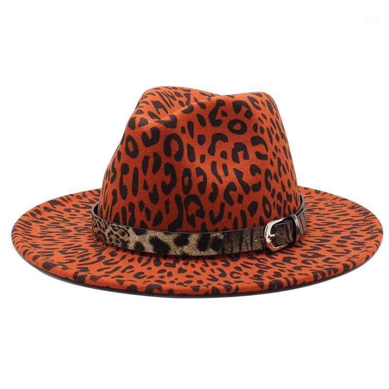

Pragmapism 2020 New Fashion New Leopard Print Woolen Top Hat Jazz Hat Man Hats for Women Ladies Hats Fedora Women Fedoras1
